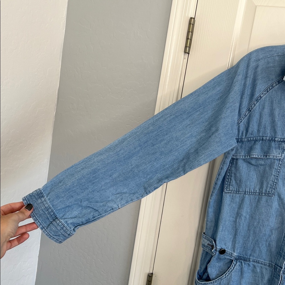 Prana Penderbrook jumpsuit light blue chambray Tencel size medium - Picture 9 of 12